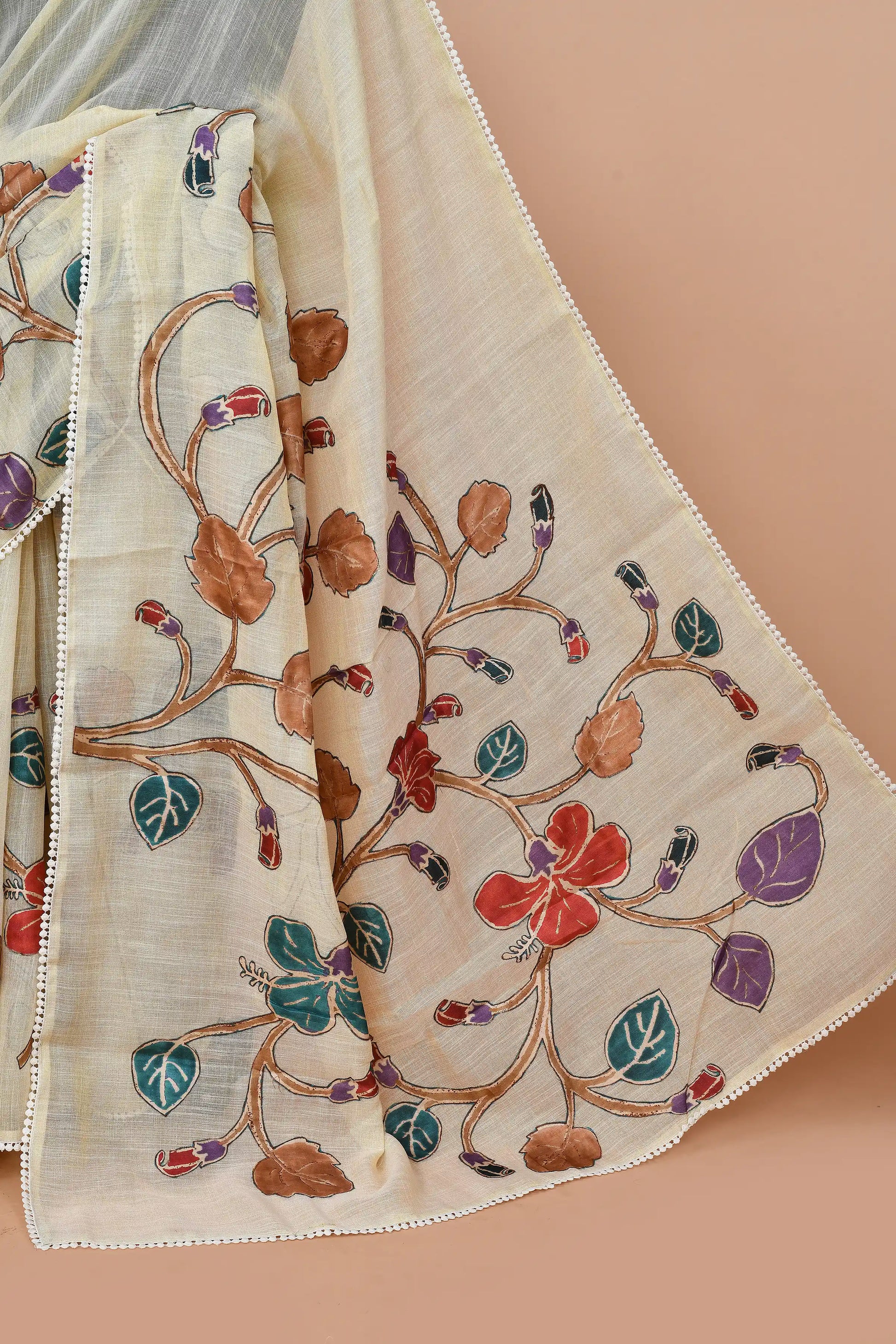 Nysa Ochre & Mauve Saree featured