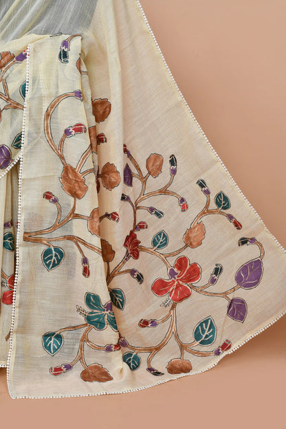 Nysa Ochre & Mauve Saree featured