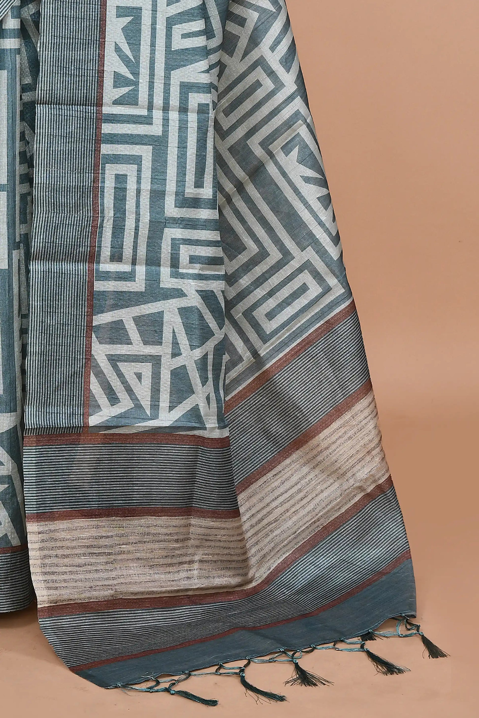 Ojasvi Slate Blue-Grey Saree featured
