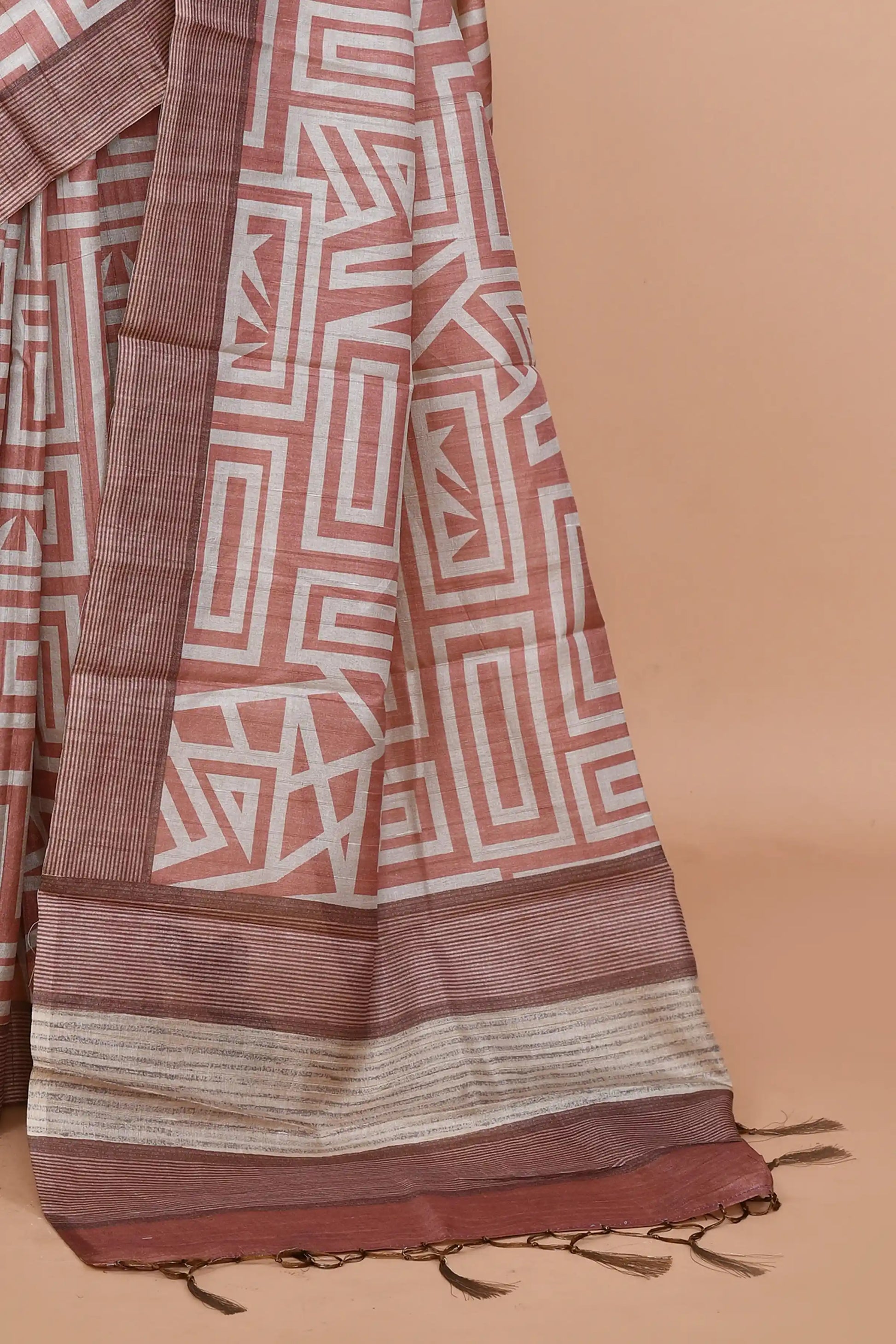 Ojasvi Terracotta Rust Saree featured