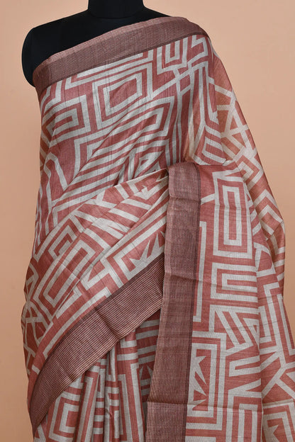 Ojasvi Terracotta Rust Saree featured