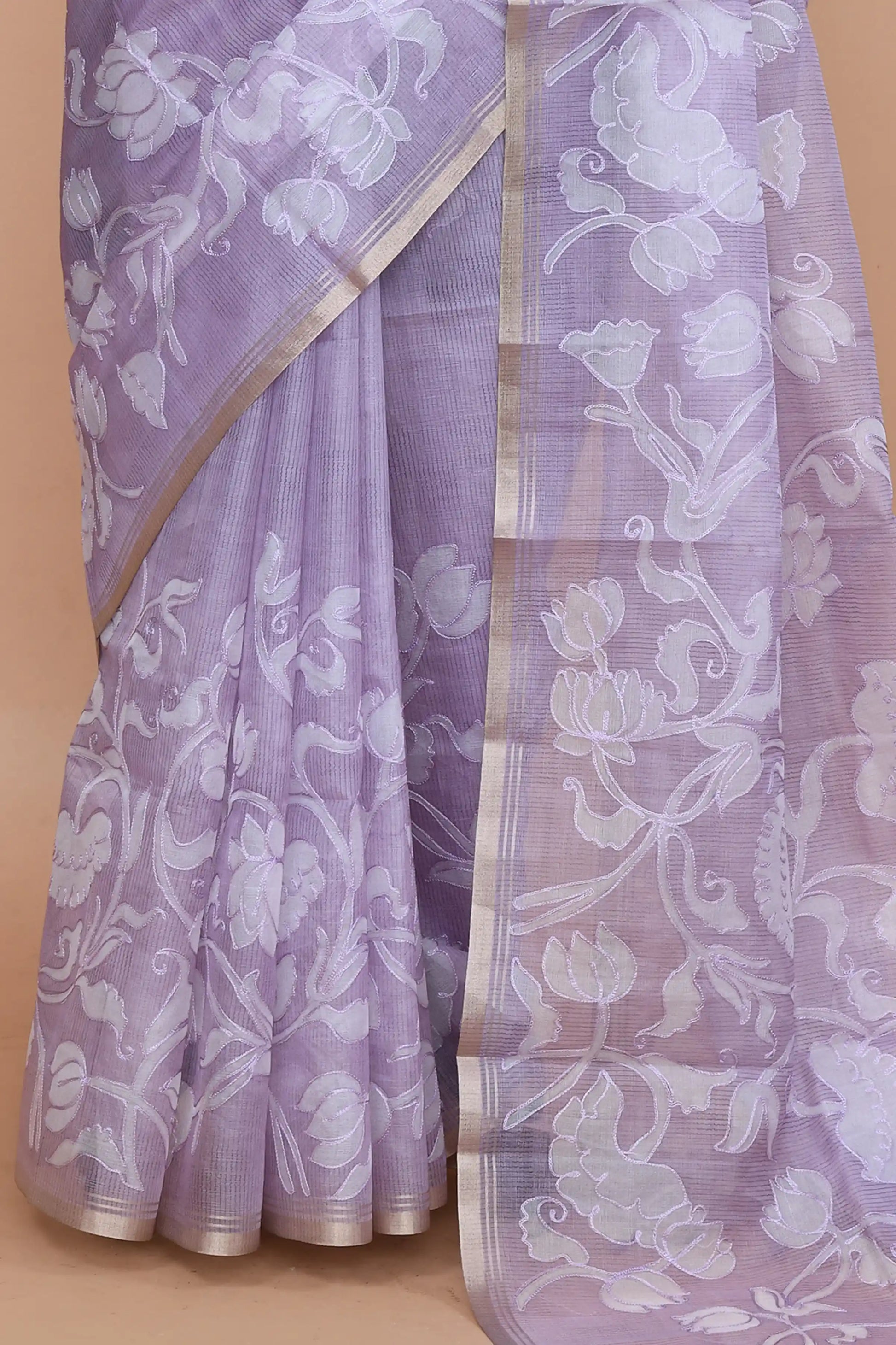 Veda Lilac Purple Saree featured