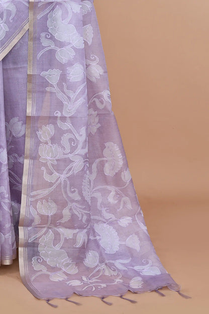 Veda Lilac Purple Saree featured