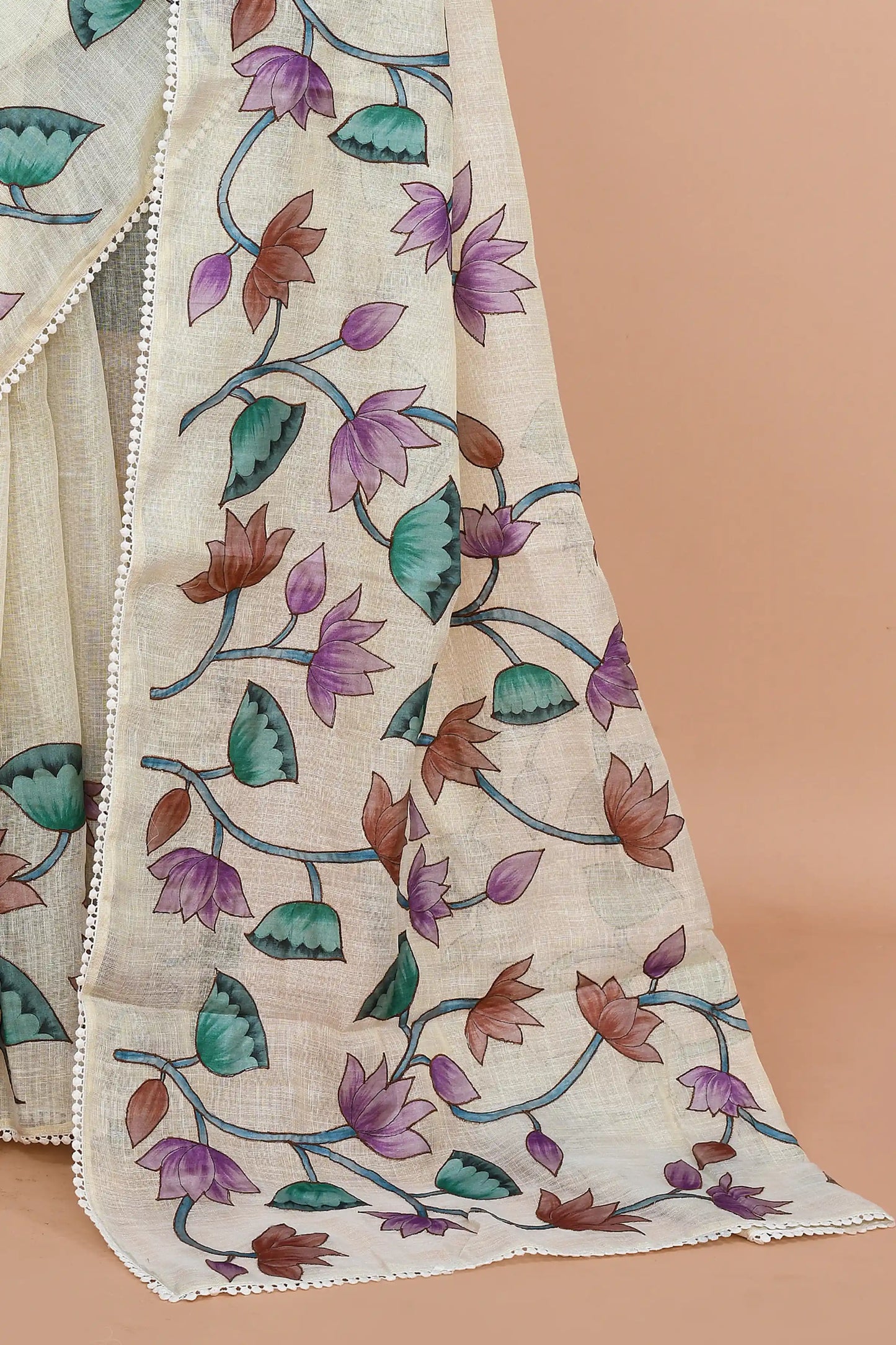 Tirzah Mauve & Teal Saree featured