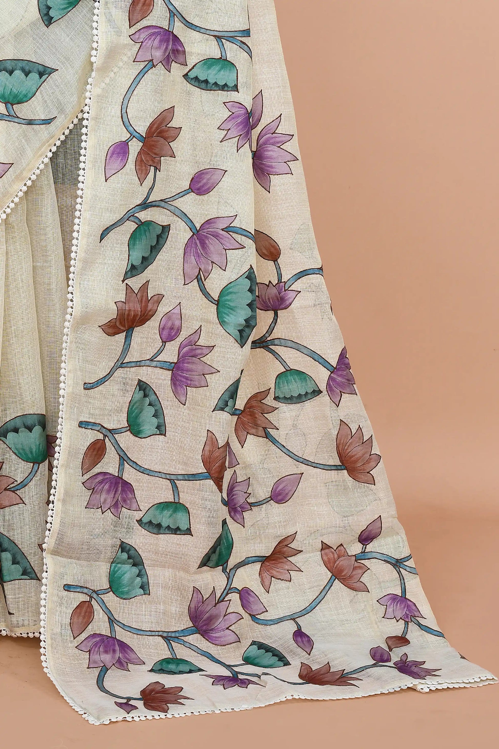 Tirzah Mauve & Teal Saree featured