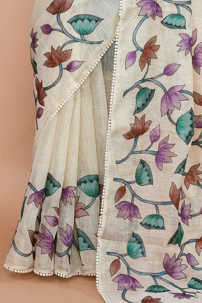 Tirzah Mauve & Teal Saree featured