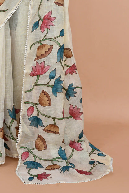 Tirzah Aqua & Rose Saree featured