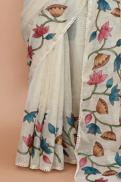 Tirzah Aqua & Rose Saree featured
