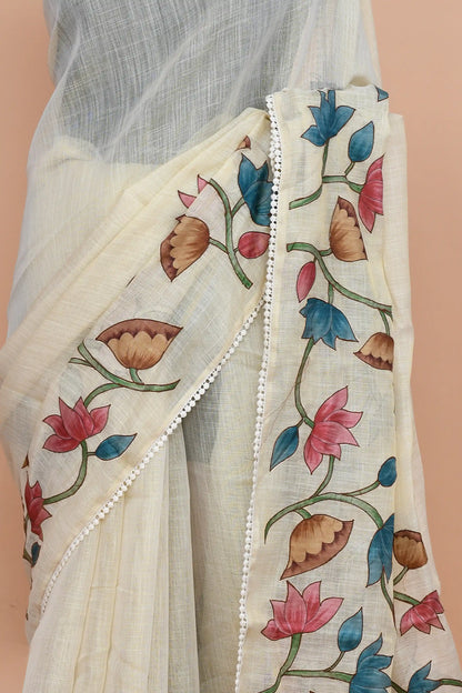 Tirzah Aqua & Rose Saree featured