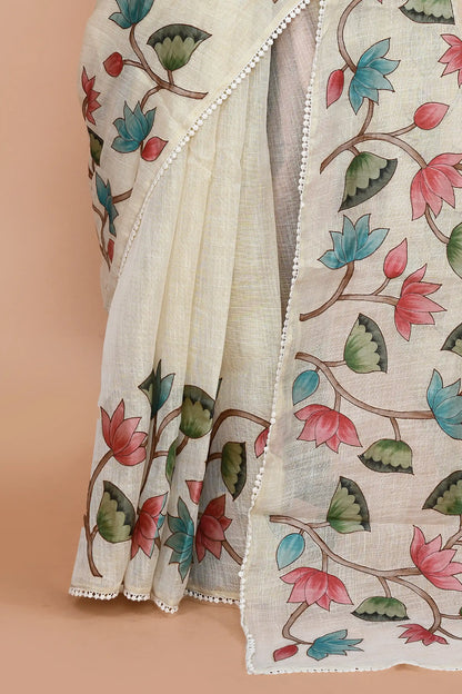 Tirzah Magenta & Cyan Saree featured