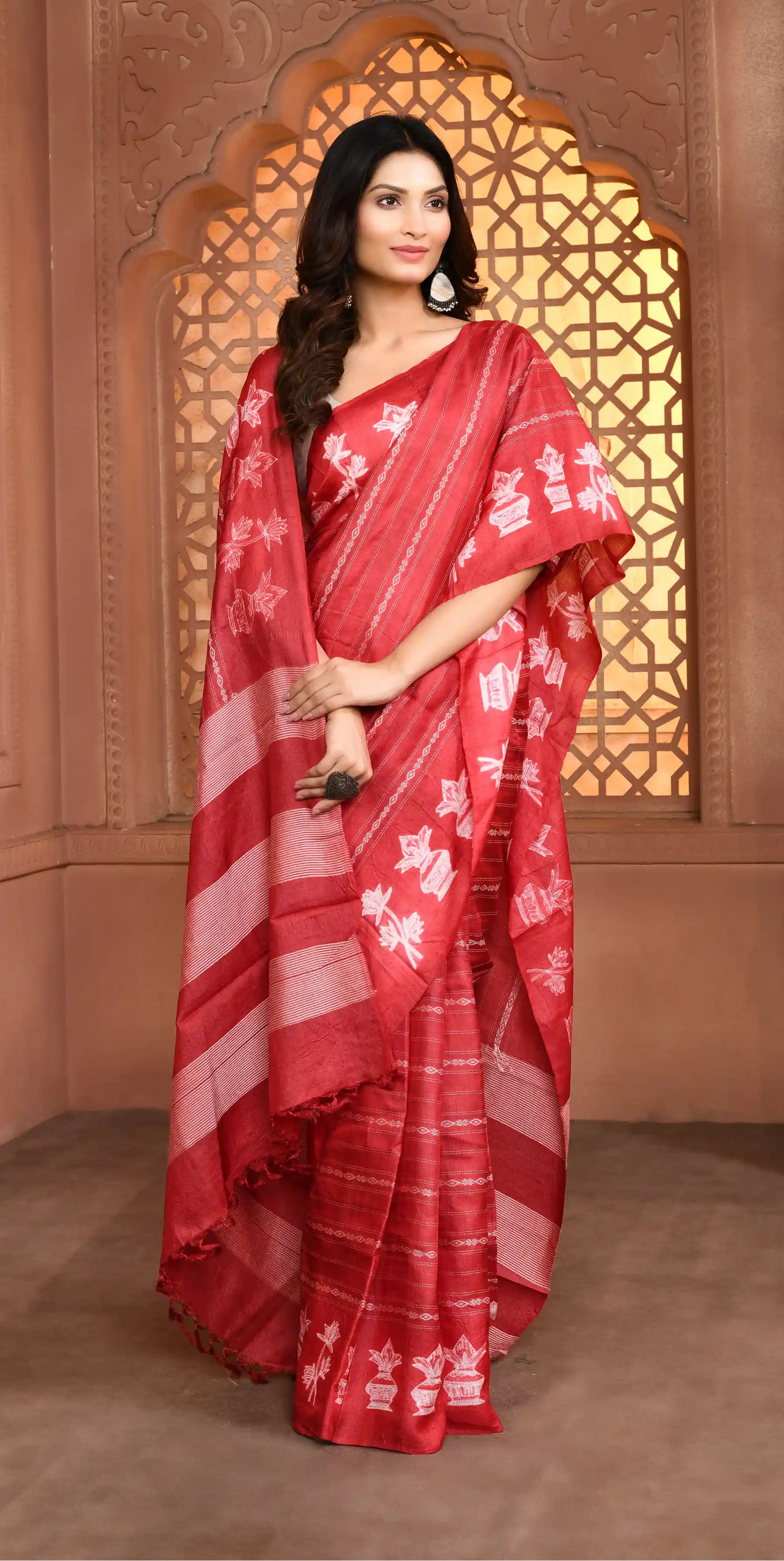 Crimson Ritual Saree featured removed