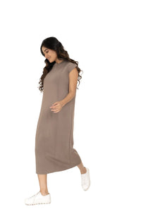 Compose Maxi Dress Light Brown lounge wear featured