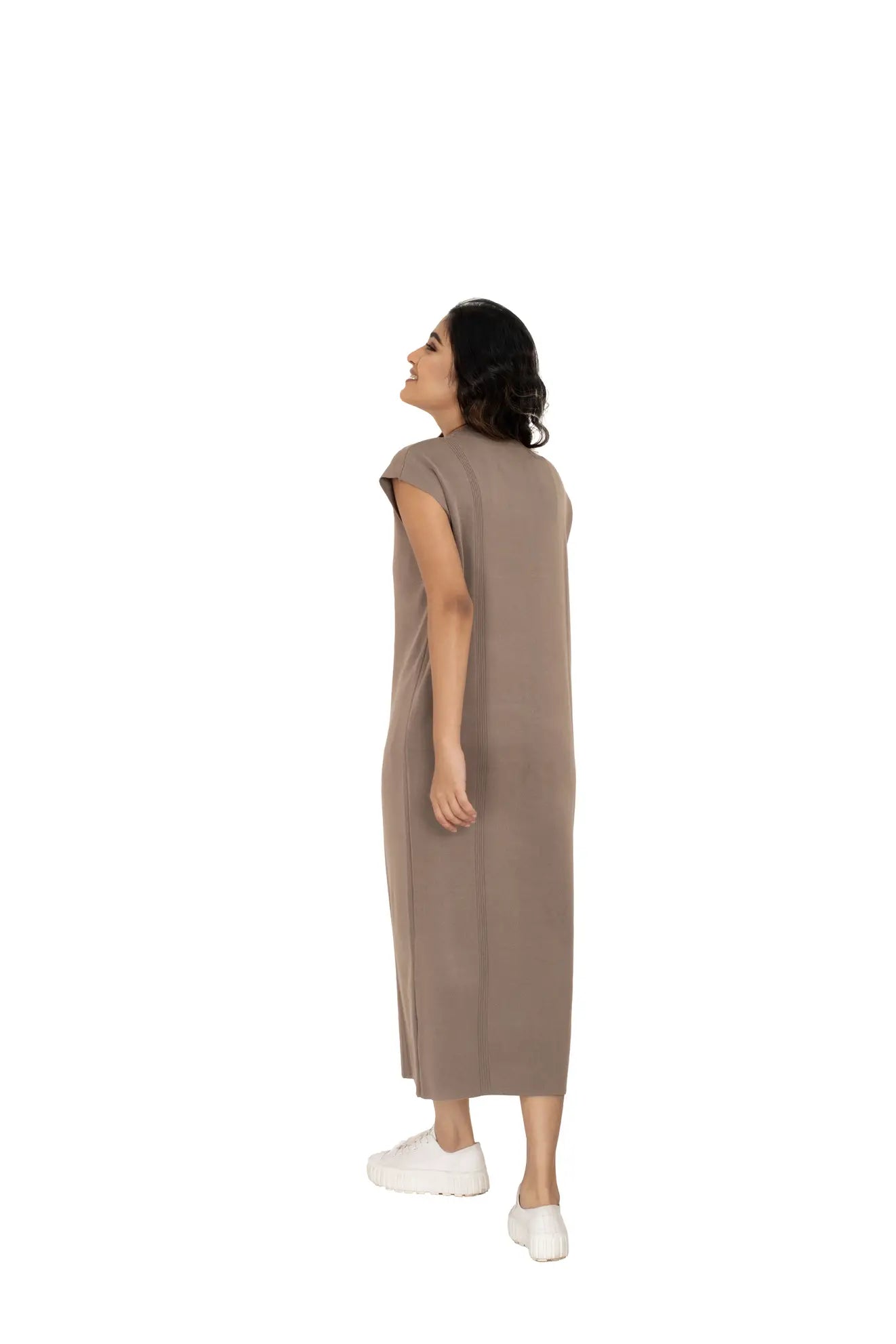 Compose Maxi Dress Light Brown lounge wear featured