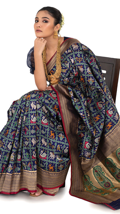 Royal Blue Regalia Banarasi Silk Saree Saree