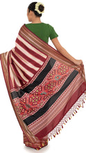 Load image into Gallery viewer, Patola Pallu Saree with Maroon Stripes Saree