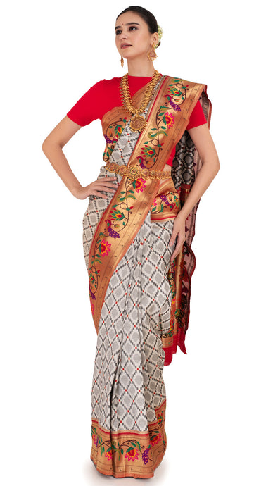 Crimson Charm Katan Silk Saree Saree