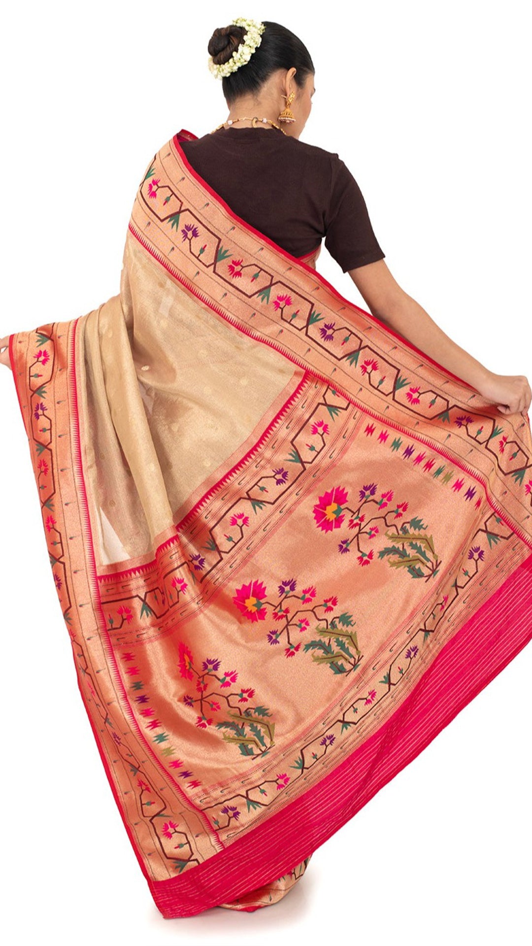 Golden Paithani Border Saree Saree