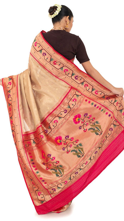 Golden Paithani Border Saree Saree