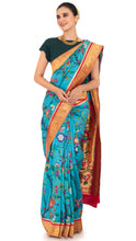 Load image into Gallery viewer, Banarasi Bliss with Floral Elegance Saree