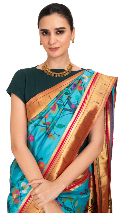 Banarasi Bliss with Floral Elegance Saree