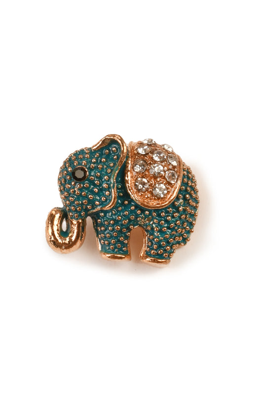 Adorable Little Elephant Brooch Green Brooch