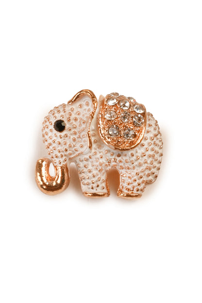 Adorable Little Elephant Brooch White Brooch