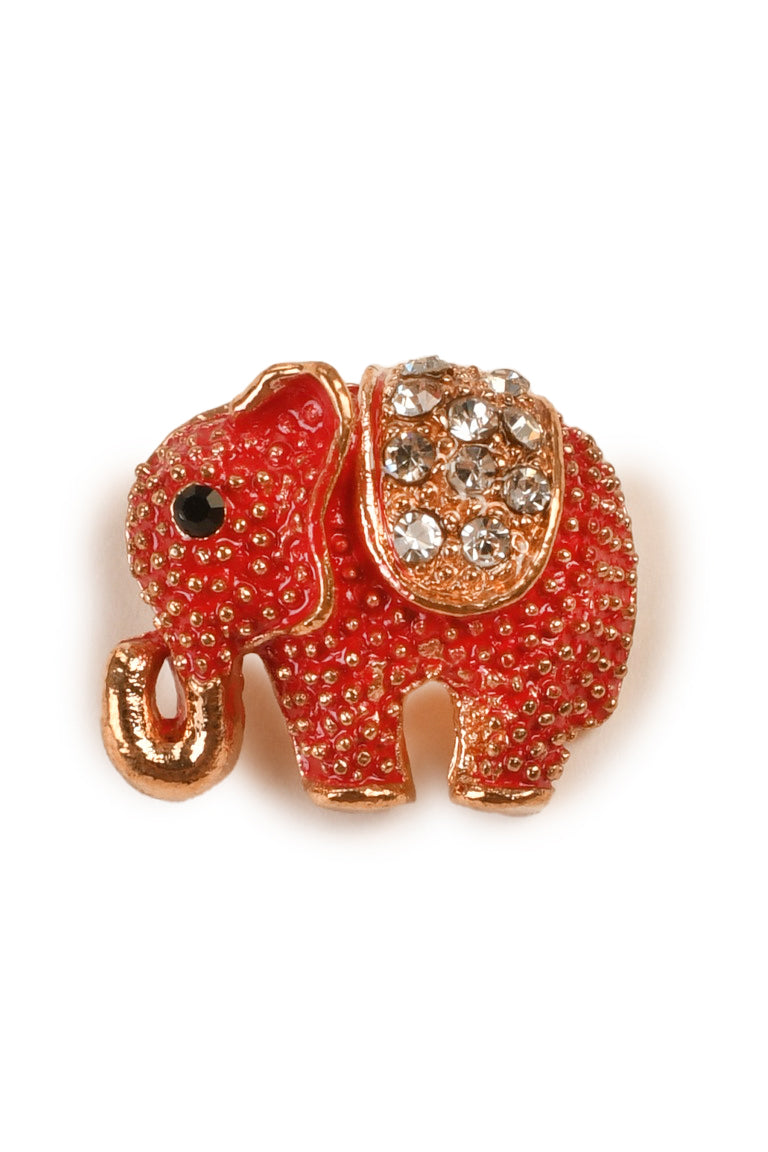 Adorable Little Elephant Brooch Red Brooch