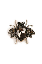Load image into Gallery viewer, Very Cute Bumblebee Brooch BLACK ON SILVER Brooch