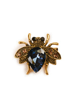 Load image into Gallery viewer, Very Cute Bumblebee Brooch BLUE ON GOLDEN Brooch