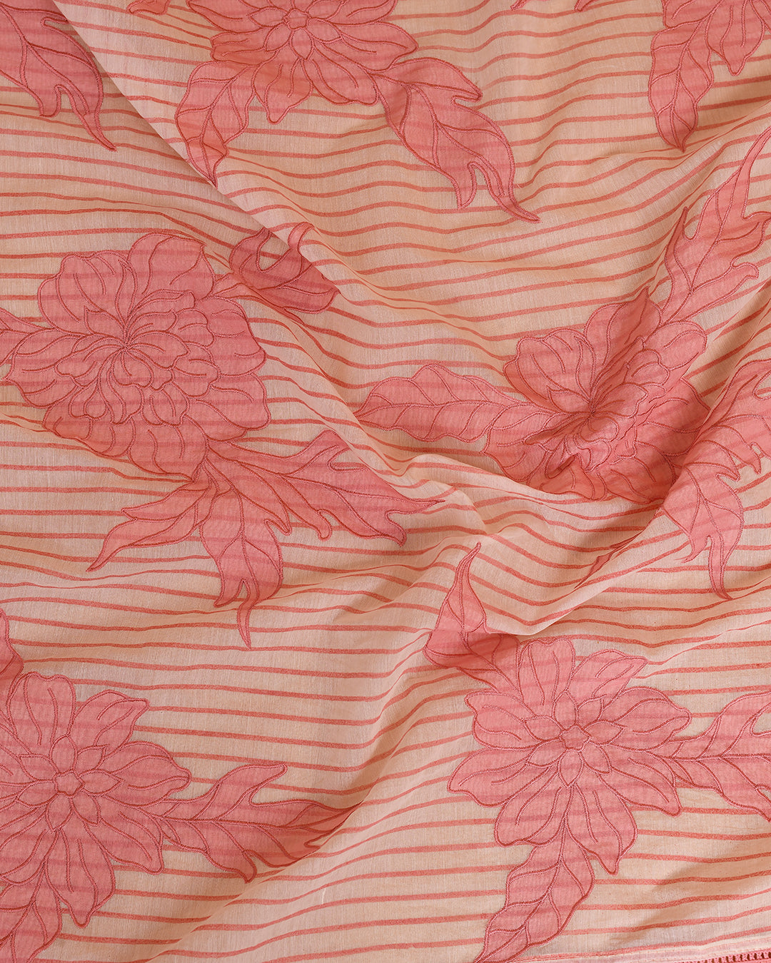 Pearl Ladder Mal Chanderi Kurti Material Rose Pink featured