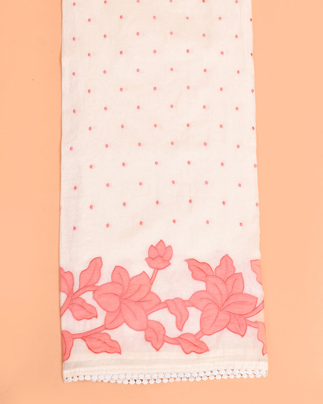 Blossom Mal Chanderi Kurti Material Pink featured