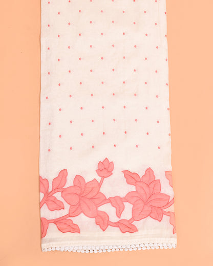 Blossom Mal Chanderi Kurti Material Pink featured