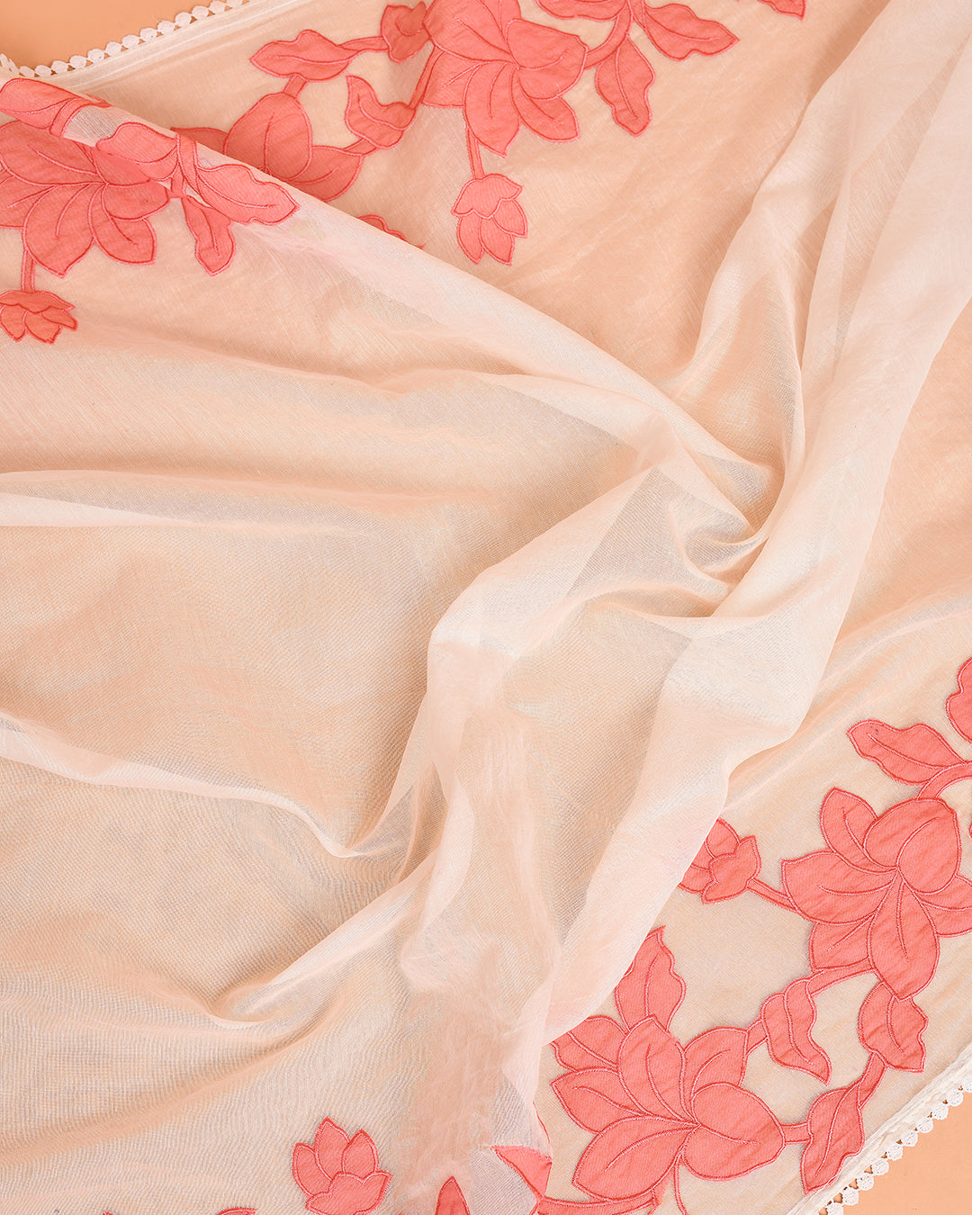 Blossom Mal Chanderi Kurti Material Pink featured