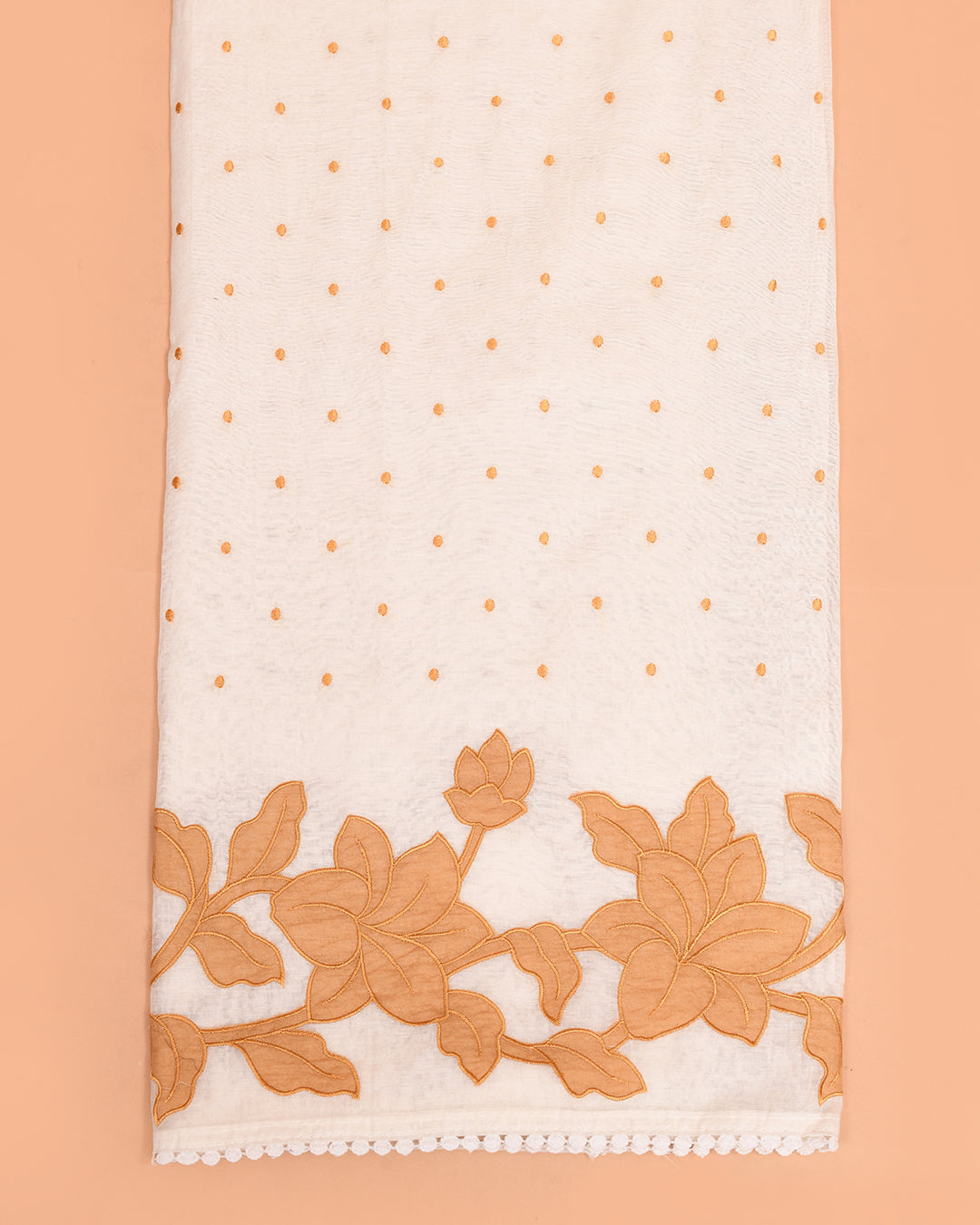 Blossom Mal Chanderi Kurti Material Mustard Yellow featured