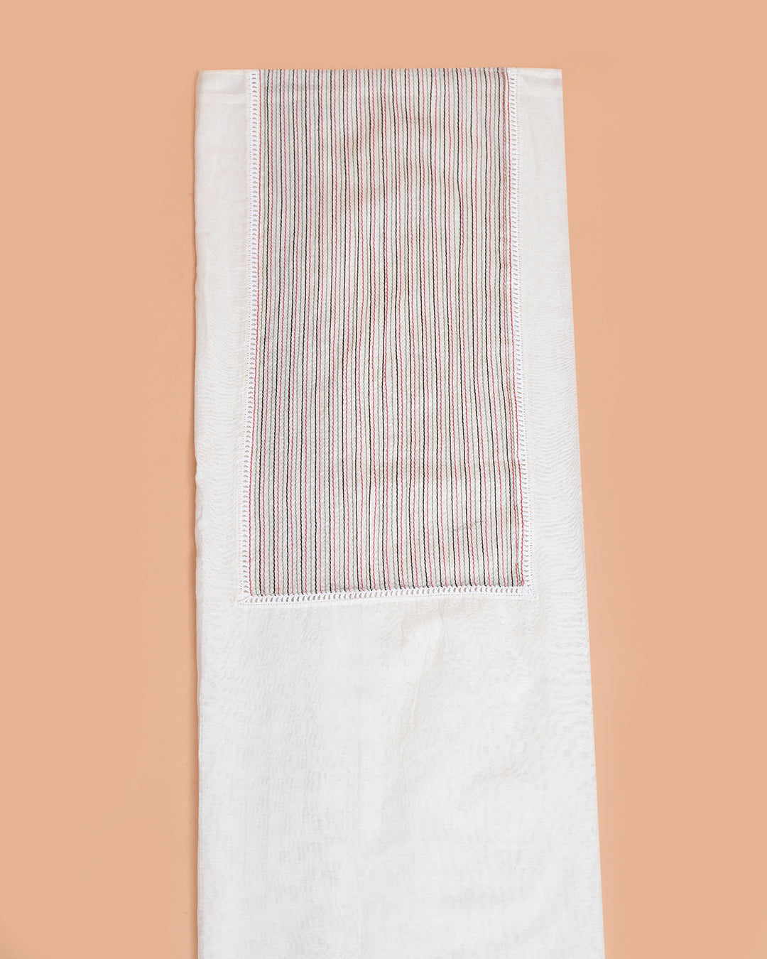 Mosaic Thread Mal Chanderi Kurti Material Light Beige Kurti Set featured