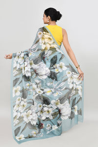 Apricot Blossom Chiffon Silk Saree Saree