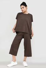 Load image into Gallery viewer, Women Original Brown Seven‑Eighth Pant Co‑Ord Set coords