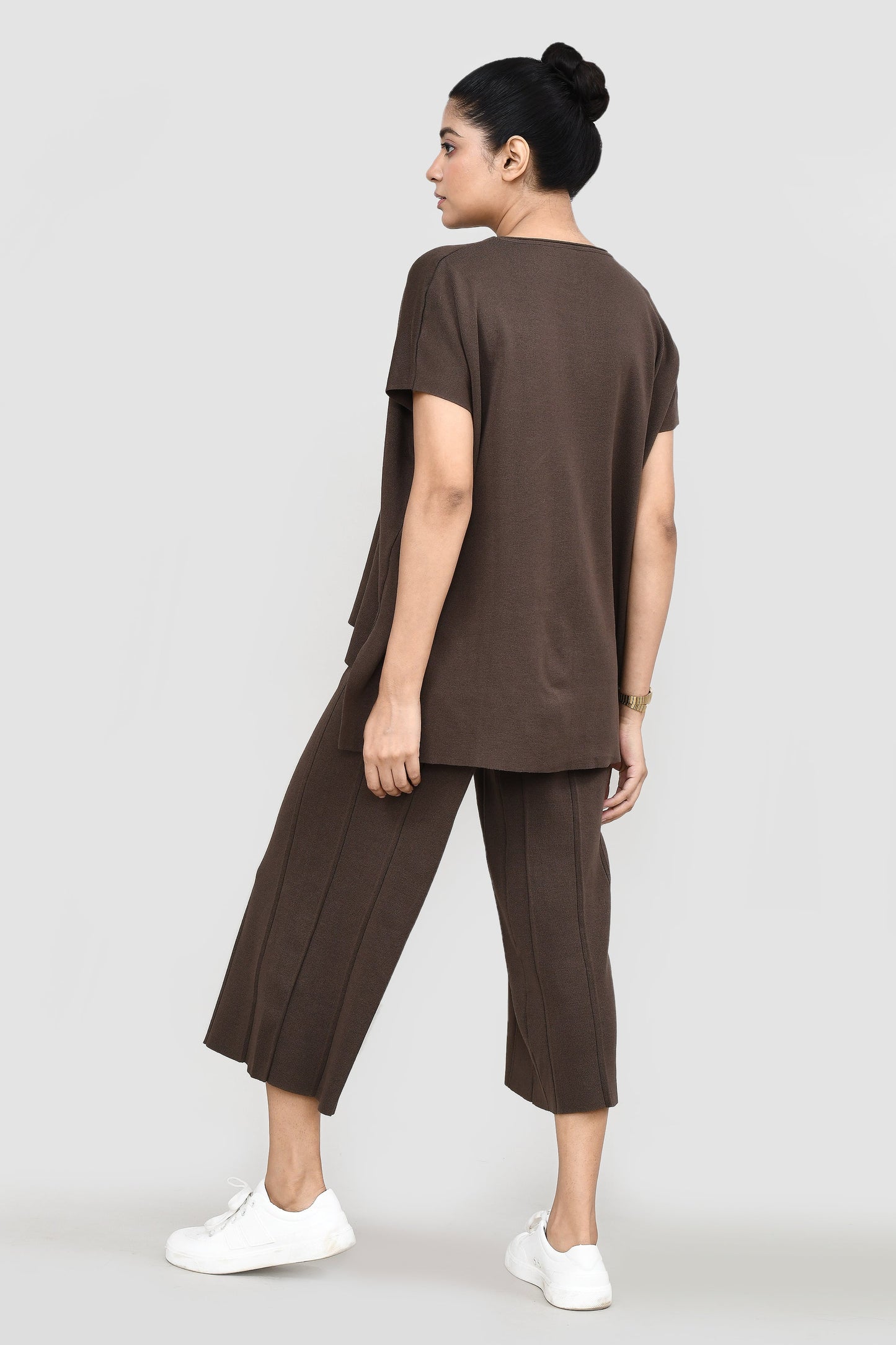 Women Original Brown Seven‑Eighth Pant Co‑Ord Set coords