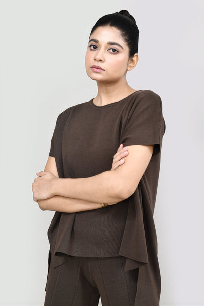 Women Original Brown Seven‑Eighth Pant Co‑Ord Set coords