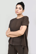 Load image into Gallery viewer, Women Original Brown Seven‑Eighth Pant Co‑Ord Set coords
