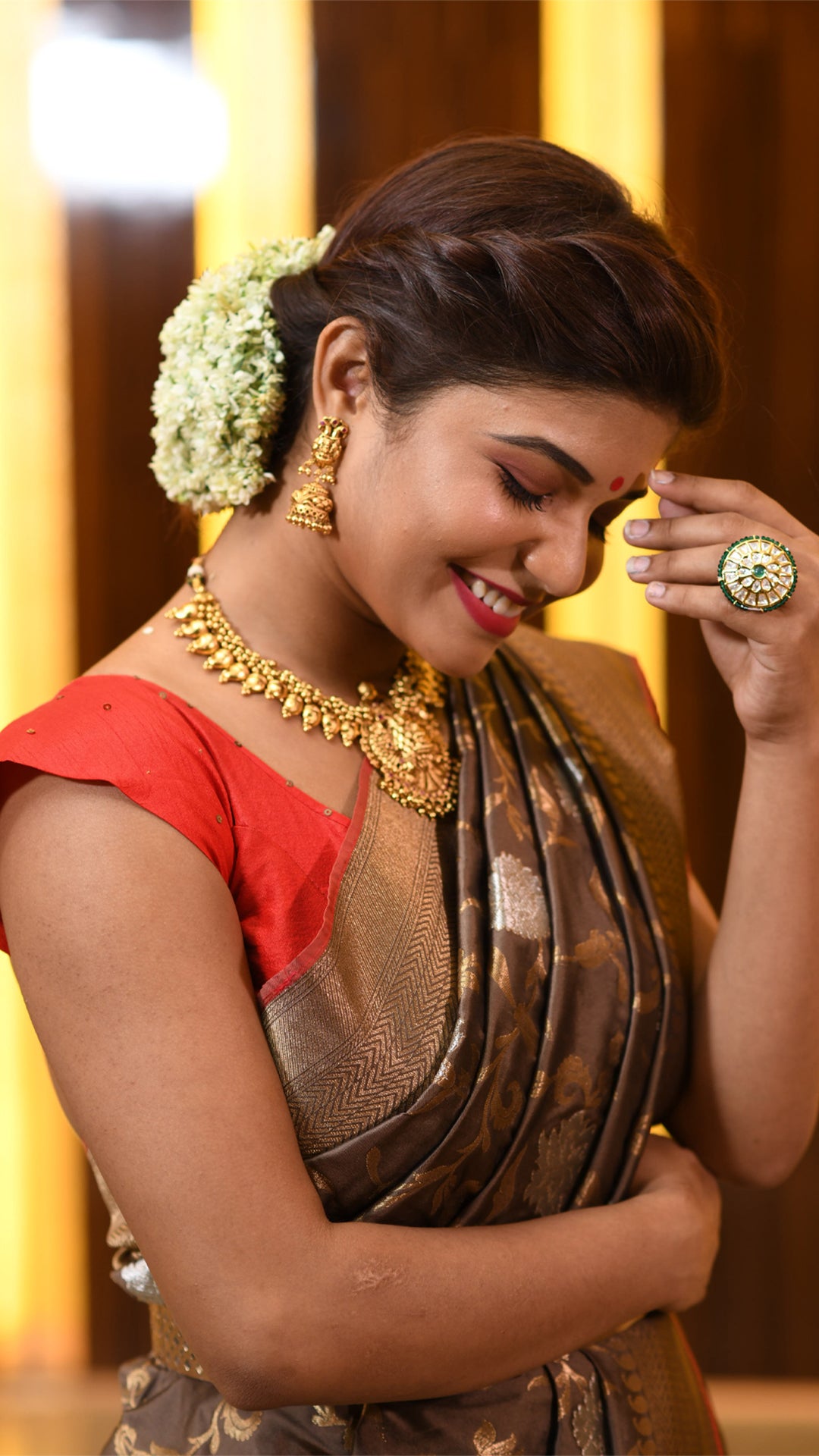 Crazy Chocolate Saree with Silver and Golden Zari Saree