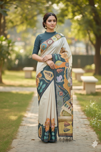 Load image into Gallery viewer, Ruhi Abstract Tussar Silk Saree Mauve featured