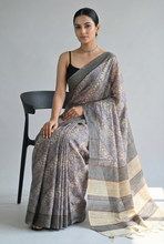 Load image into Gallery viewer, Vanika Veil Semi Tussar Saree Purple featured