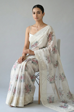 Load image into Gallery viewer, Eshani Pure Super Net Saree Pink featured