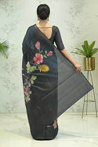 Samantha Blossom Tussar Silk Saree Saree featured