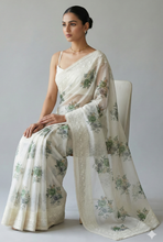 Load image into Gallery viewer, Eshani Pure Super Net Saree Green featured