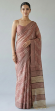 Load image into Gallery viewer, Vanika Veil Semi Tussar Saree Red featured