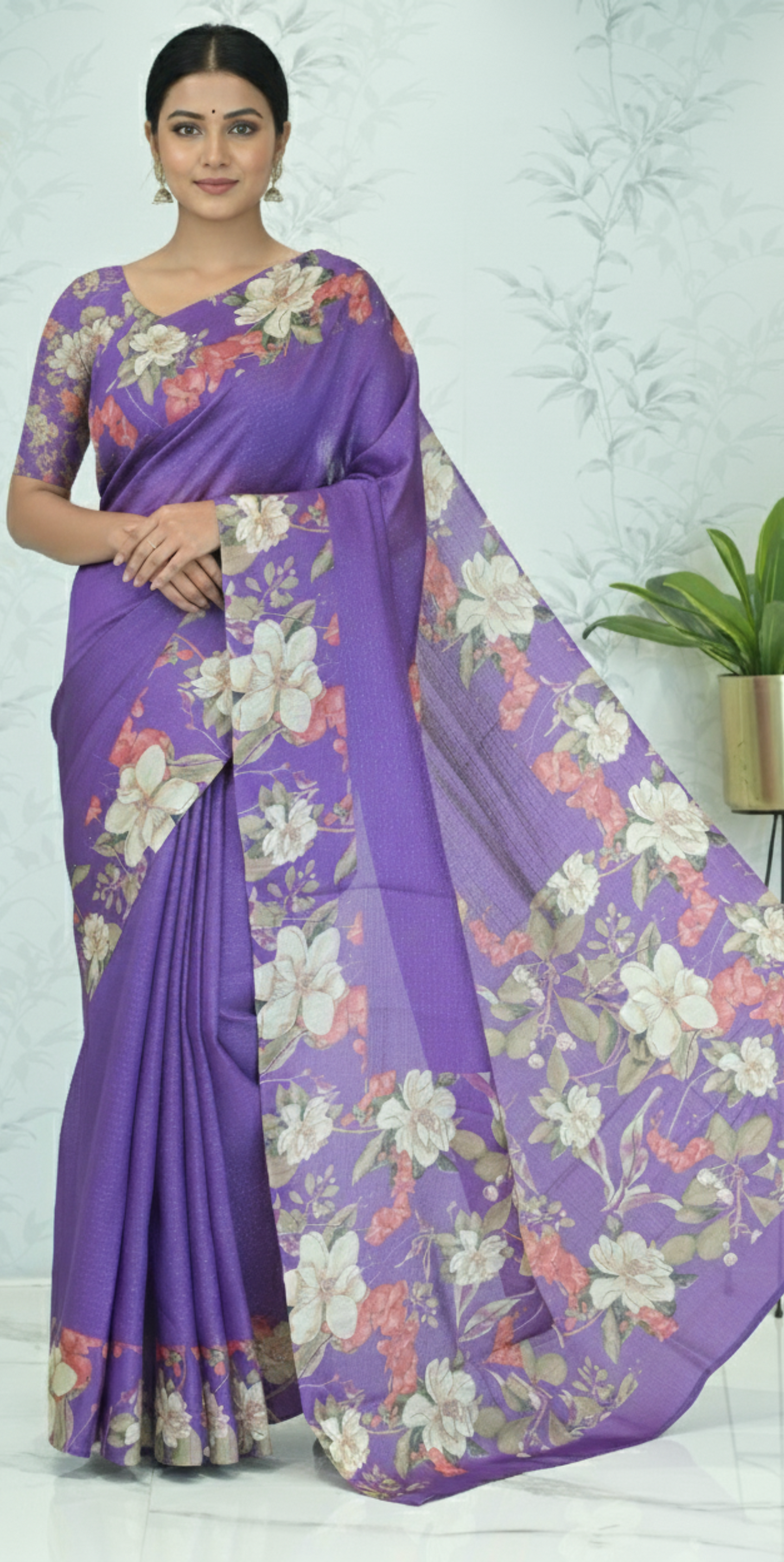 Manjari: Magnolia Muse Tussar Silk Saree featured