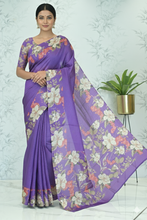Load image into Gallery viewer, Manjari: Magnolia Muse Tussar Silk Saree Saree