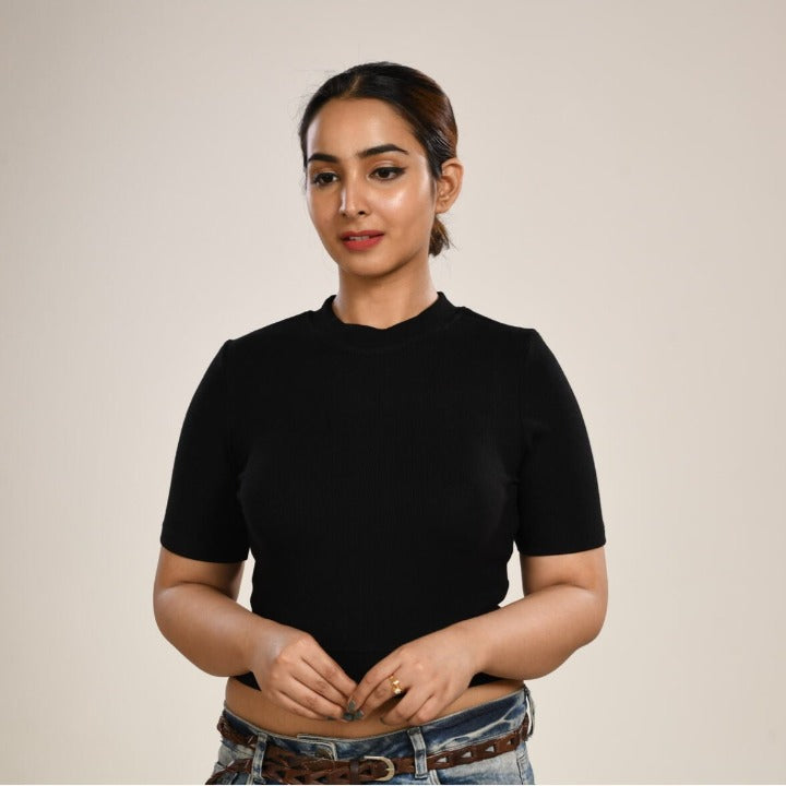 Hosiery Blouses - Black - Blouse featured